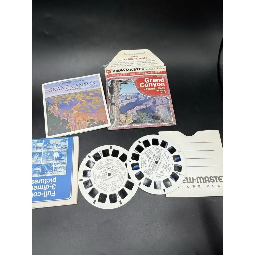 Grand Canyon National Park Set 1 3d View-Master 3 Reel Packet Complete Set